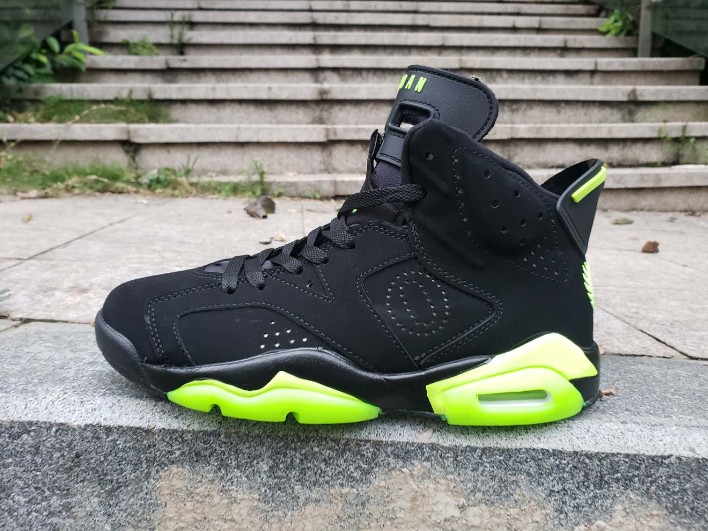 jordan 6 black and green