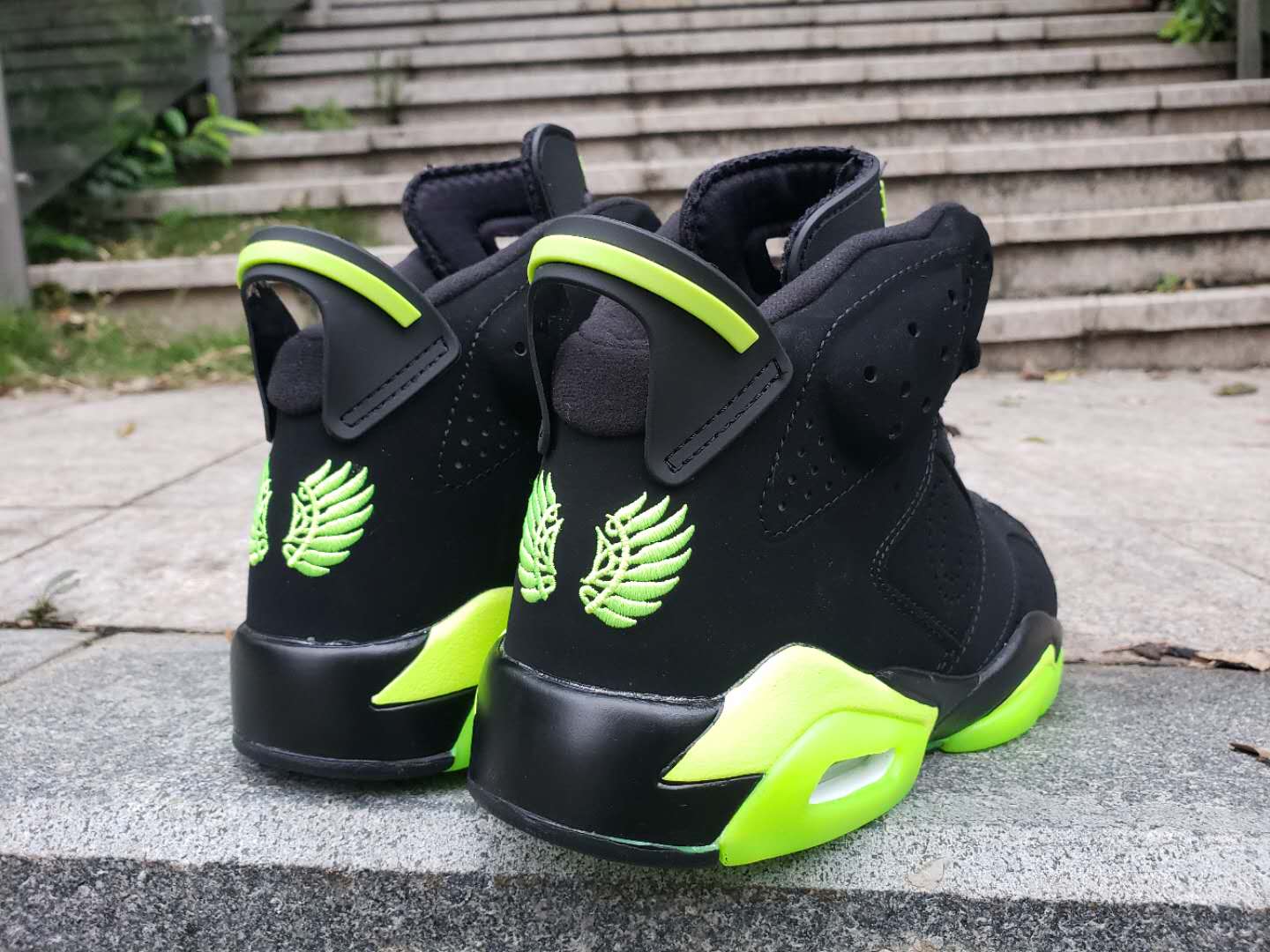 jordan 6 black and green