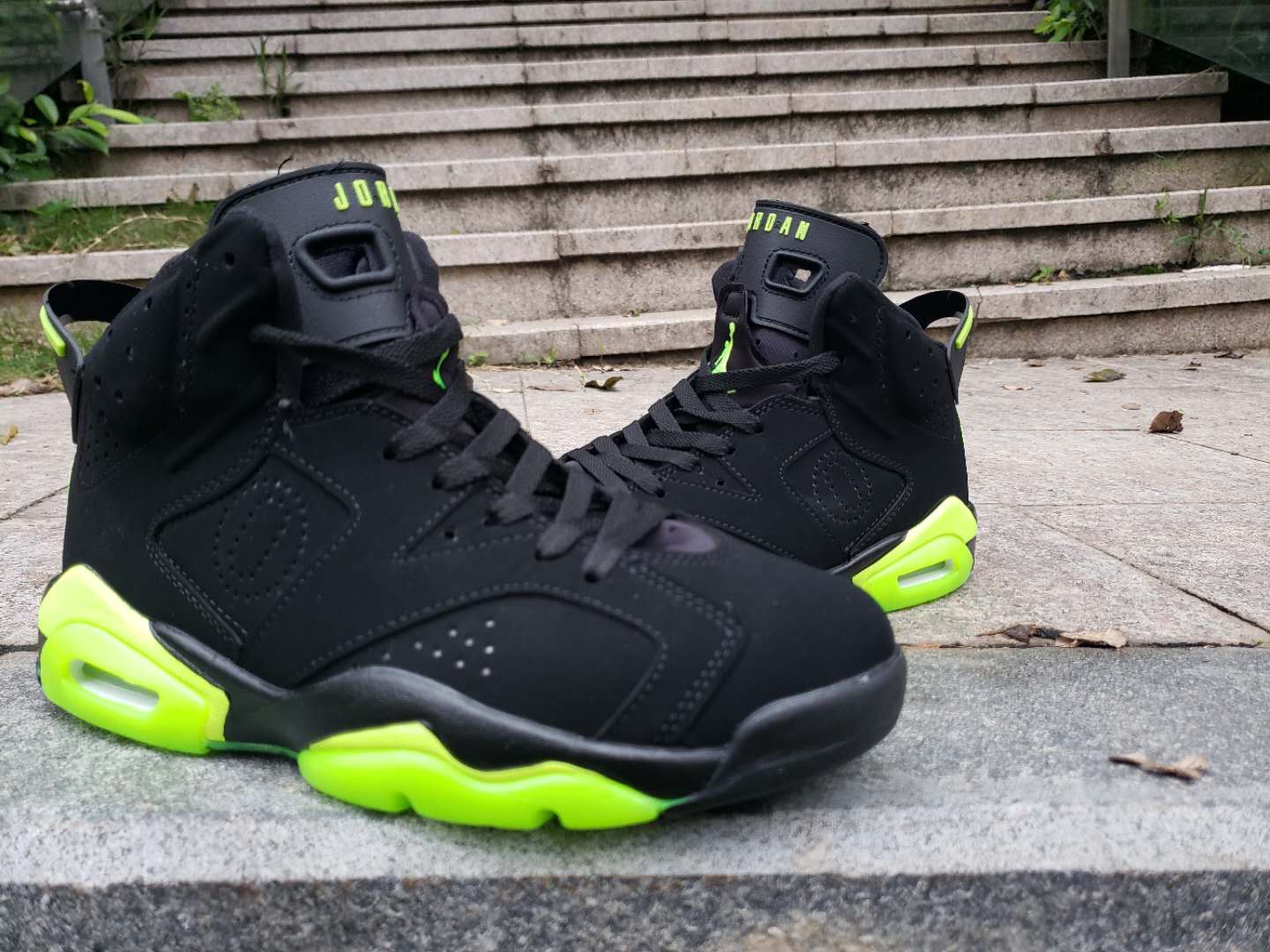 nike jordan black and green