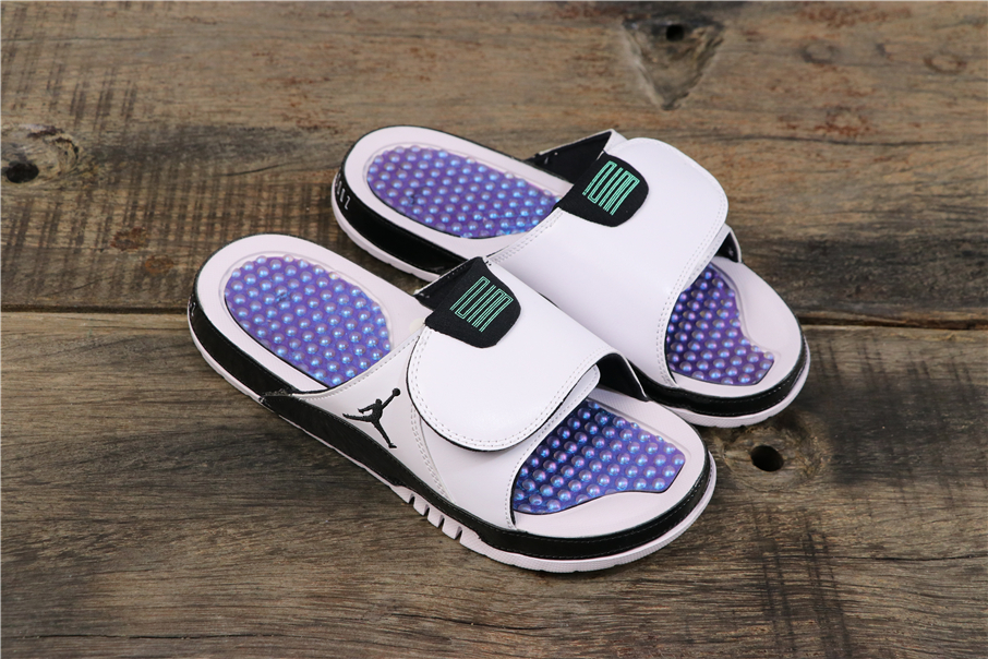 purple jordan slides