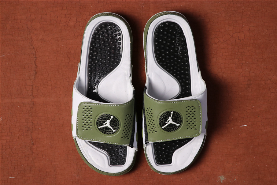 black and green jordan sandals