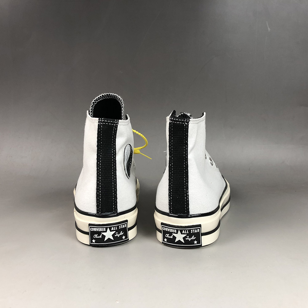 converse white and black high tops