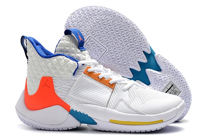 orange blue and white jordans