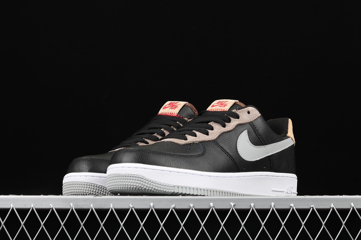 nike air force 1 black and brown suede