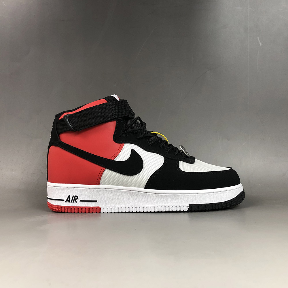 Red white and black air sales force 1 high top
