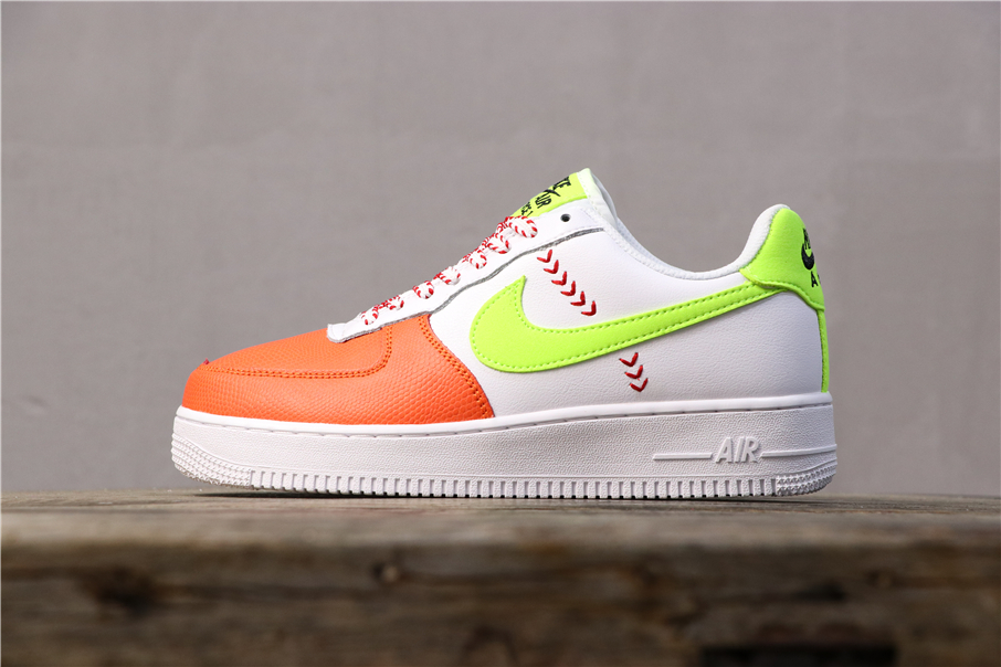 nike air force 1 lv8 white black orange