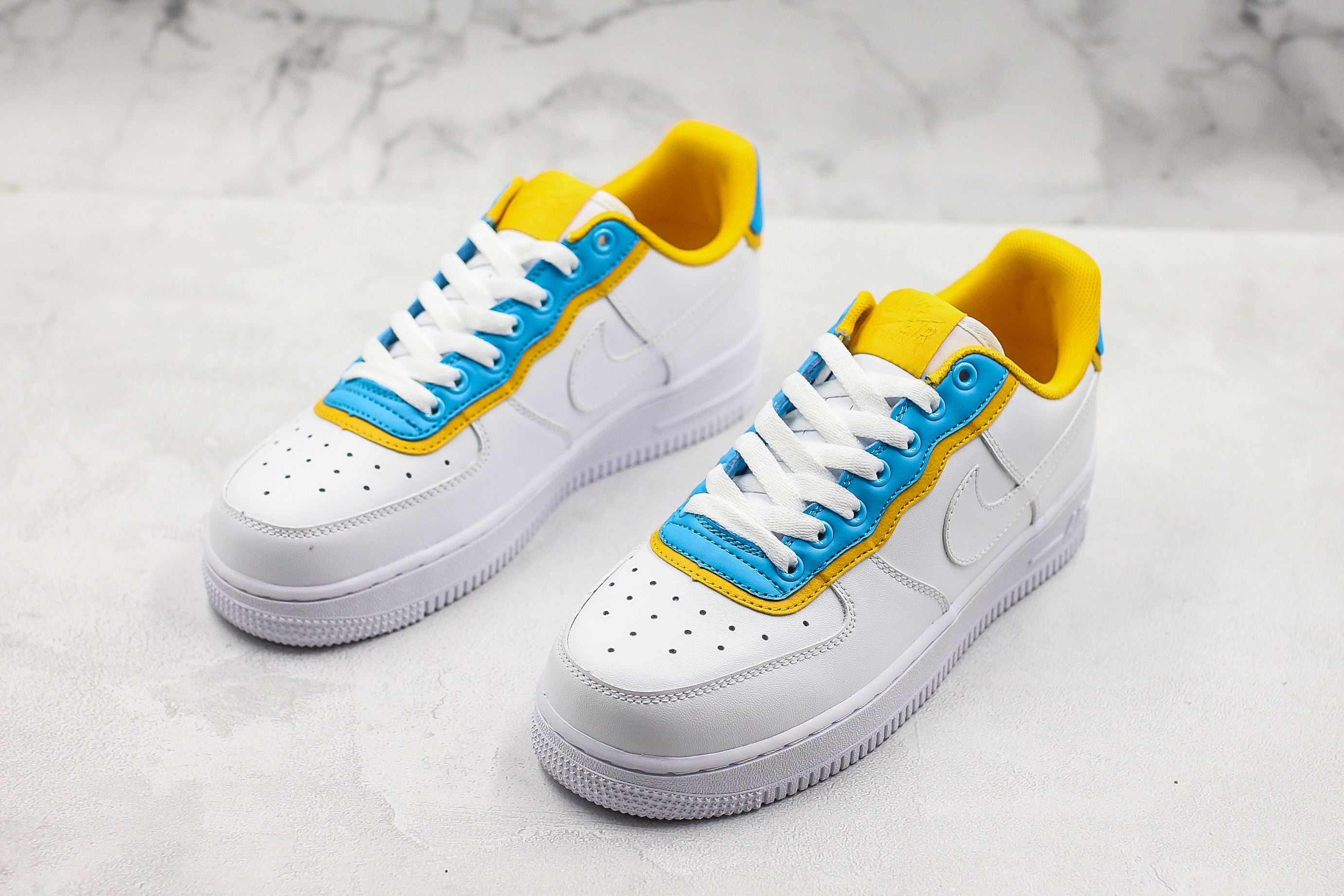 nike air force 1 low blue and yellow