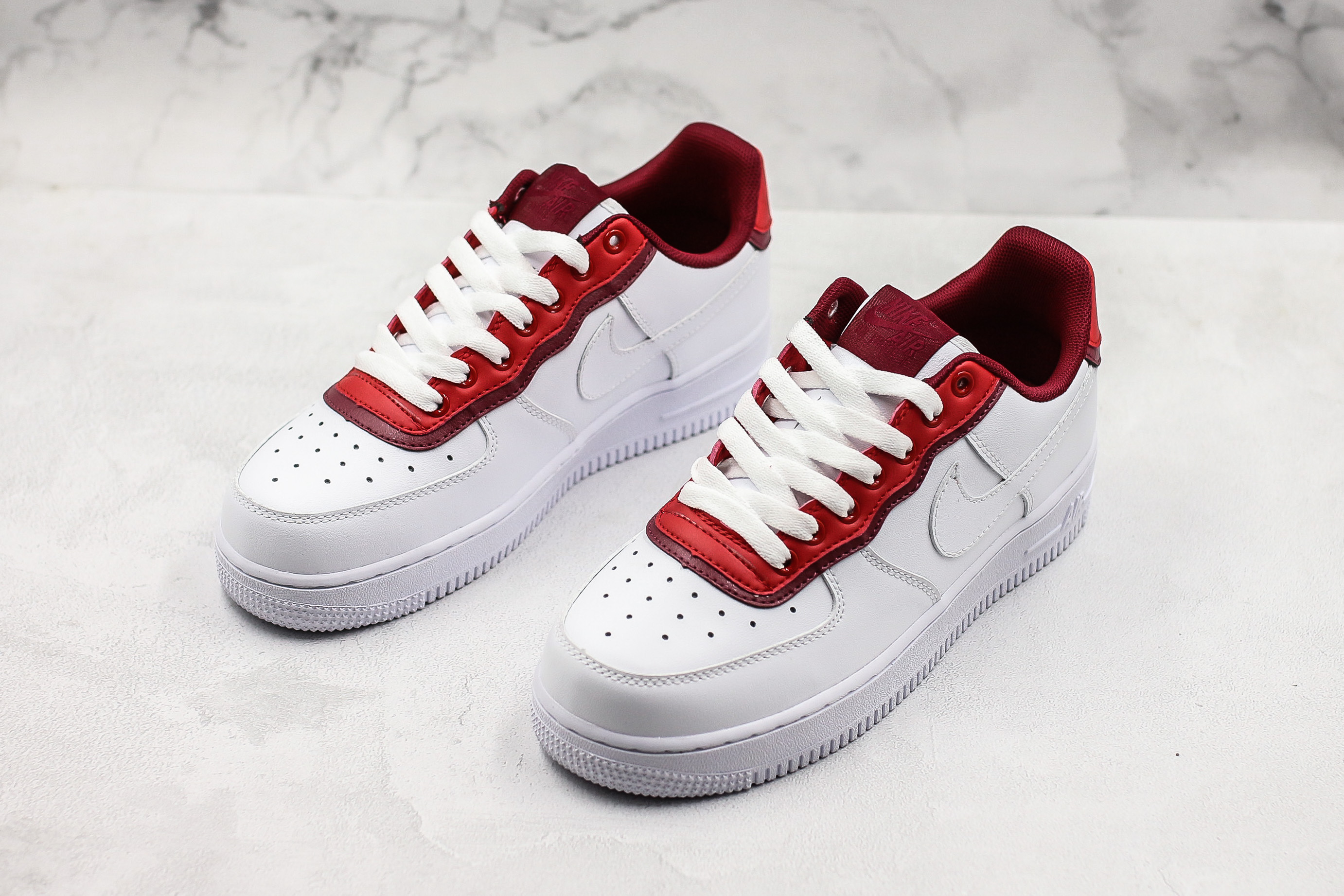 nike air force white red