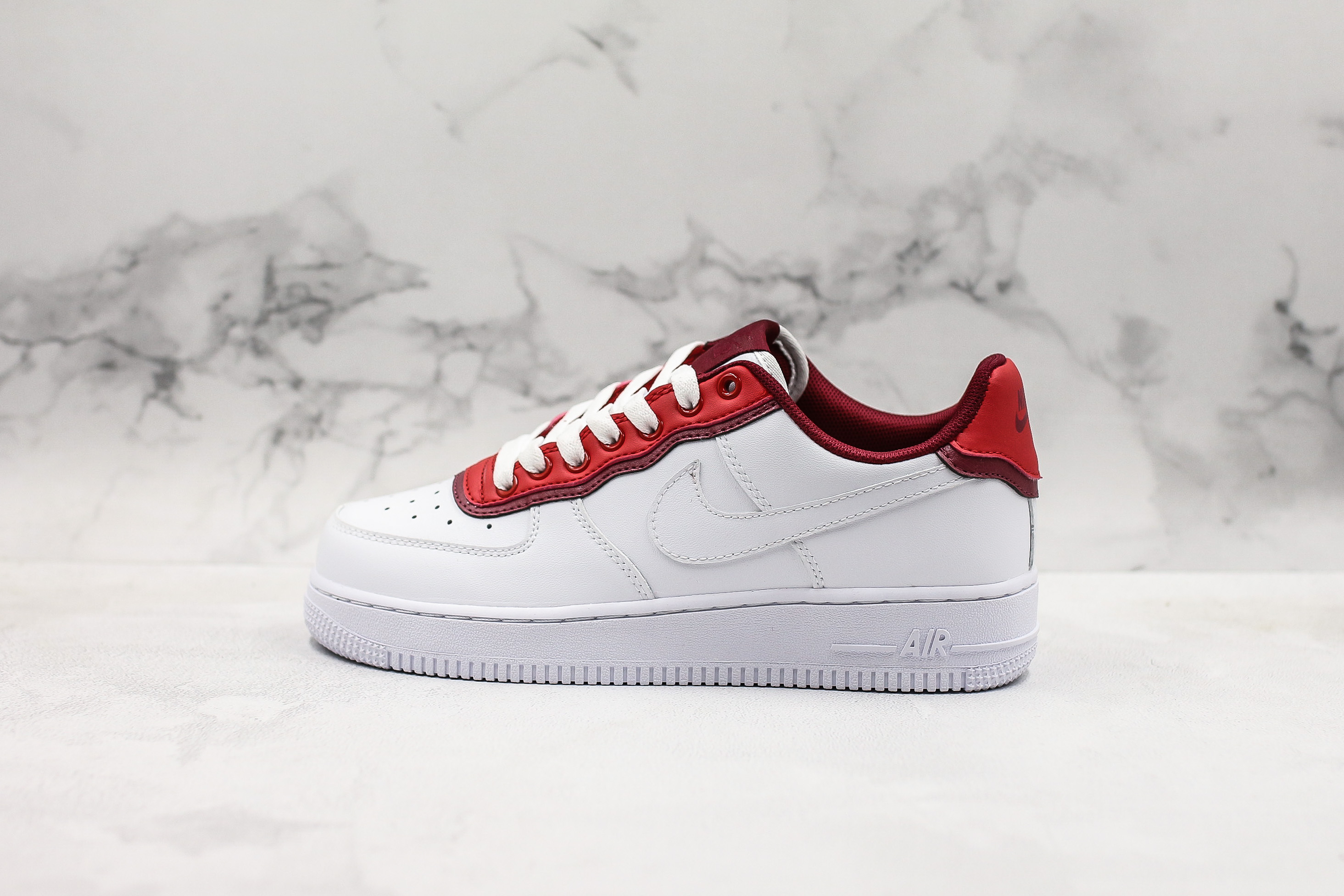 air force 1 white and red