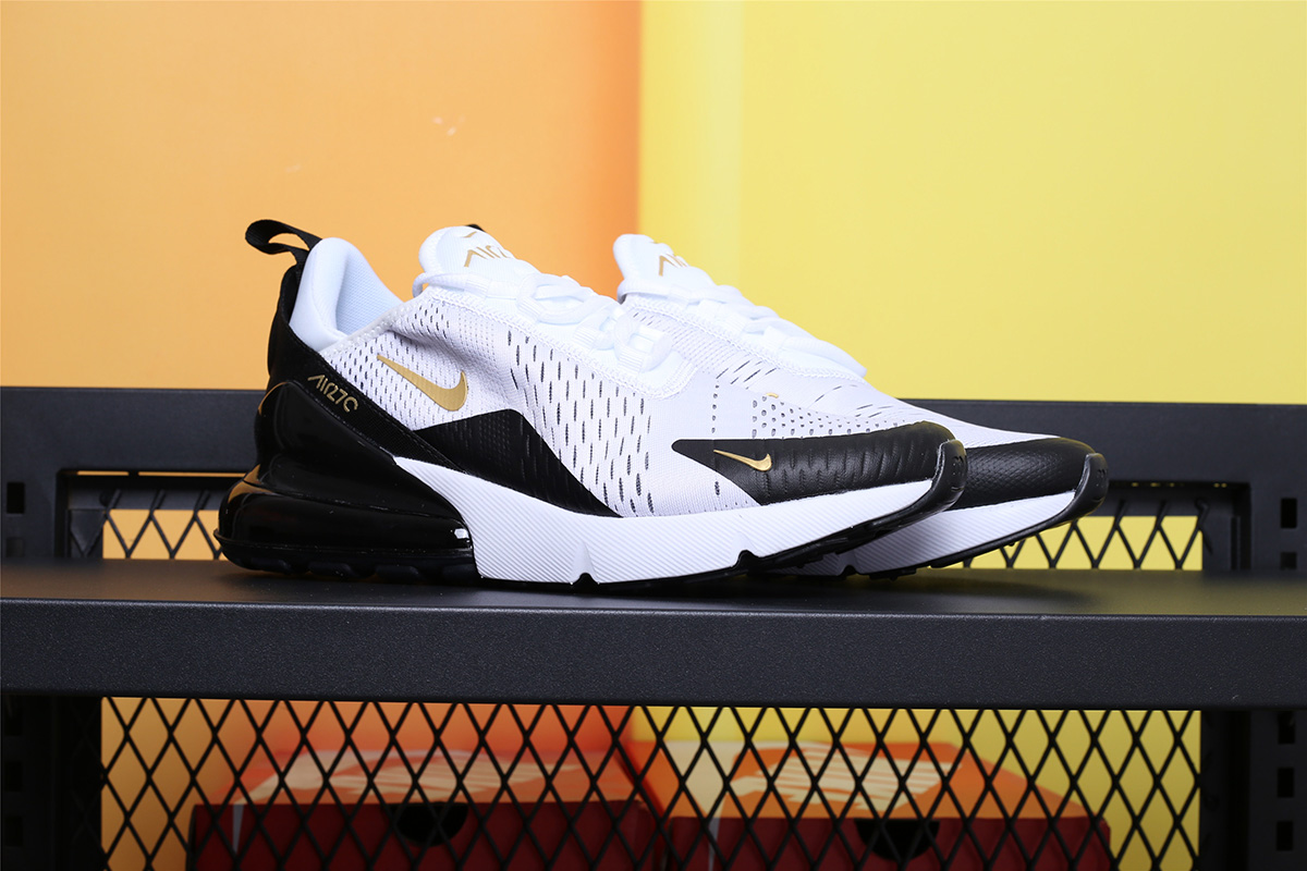 nike air max 270 white metallic gold black