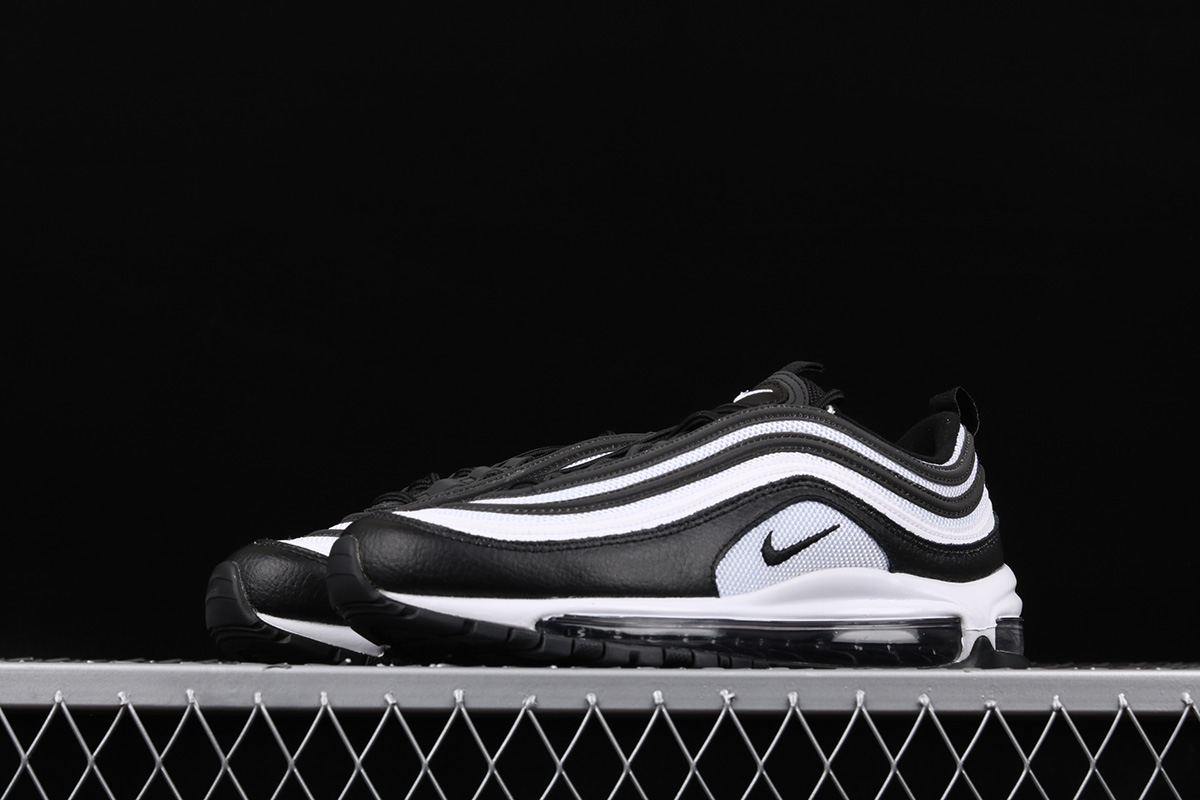 nike air max 97 triple all black with white stripe