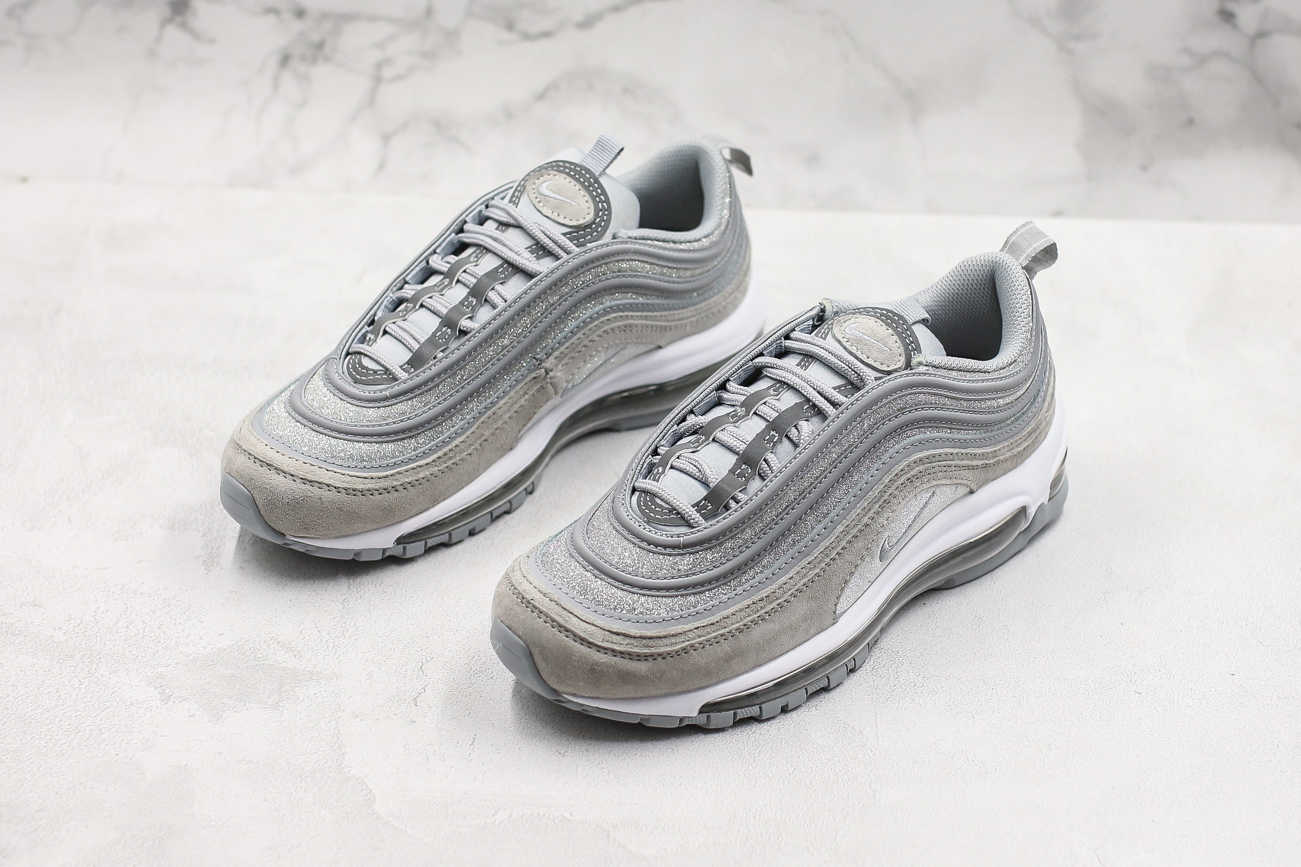 nike 97 glitter grey