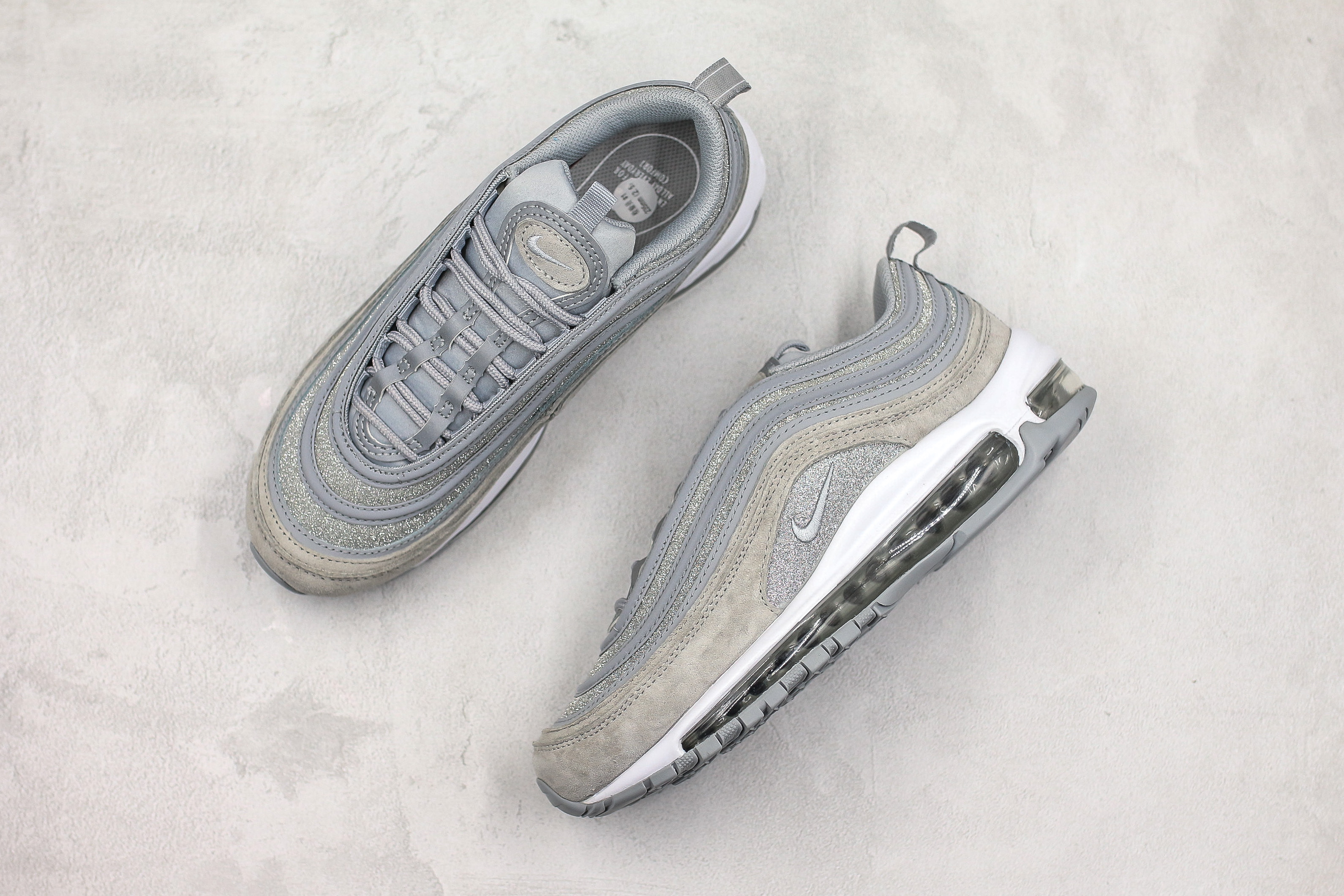nike air max 97 gs grey black bright crimson