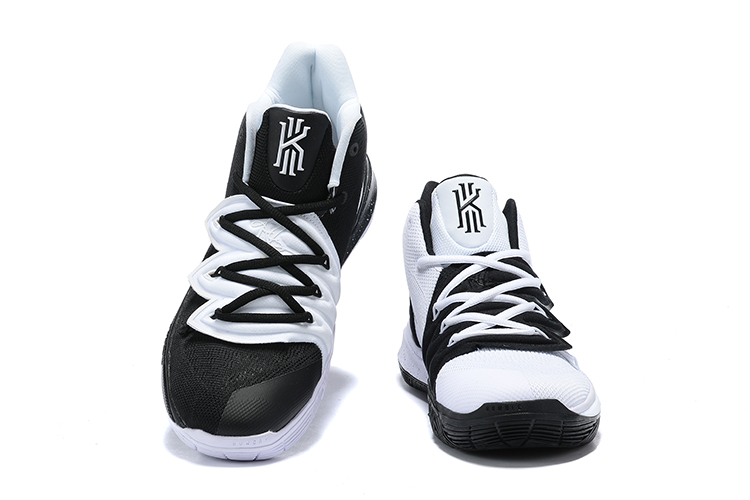 kyrie 5 shoes black and white