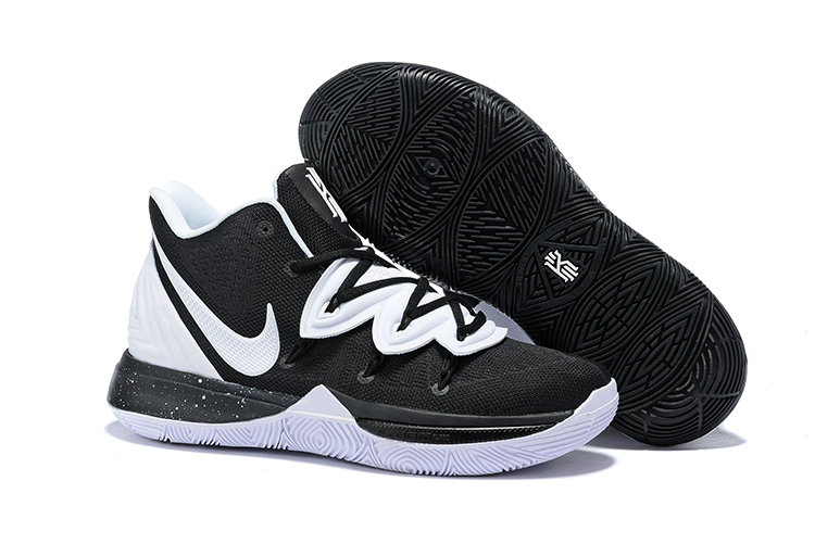 kyrie black and white shoes