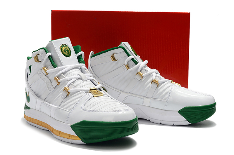 lebron white and green