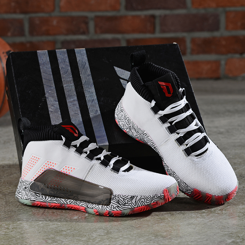 adidas Dame 5 Cloud White/Shock Red 