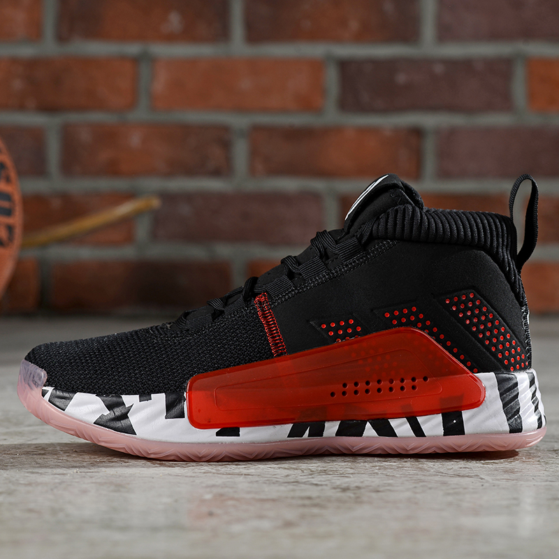 adidas dame 5 black red