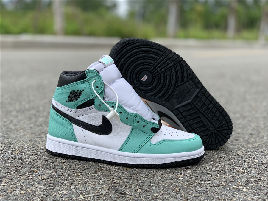 green and white jordan 1