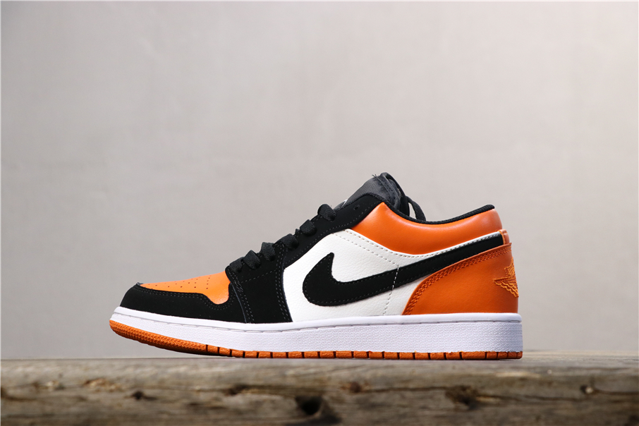 air jordan 1 low black and orange