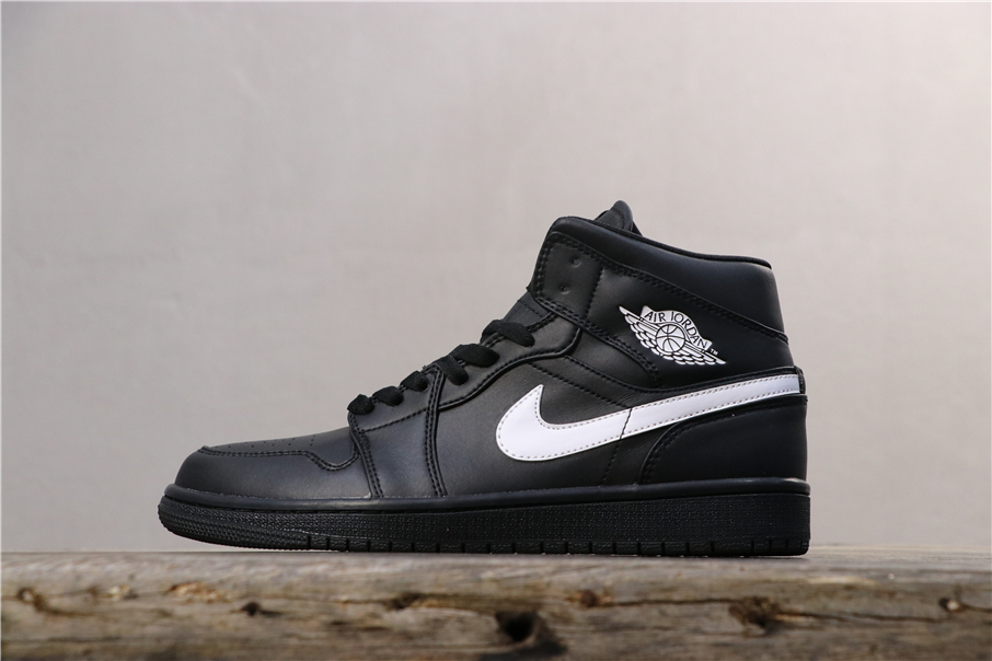 Air Jordan 1 Mid Black White – The Sole 