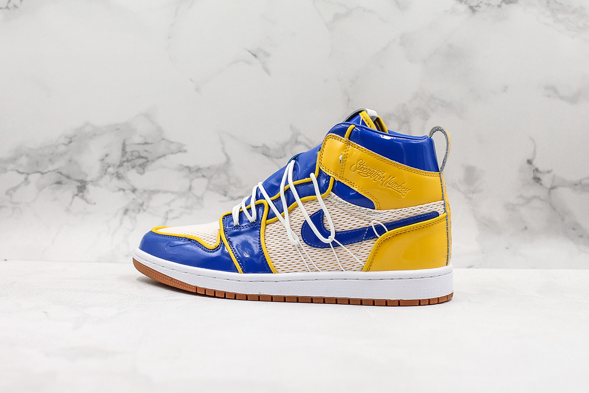 Air Jordan 1 Retro High 'Warriors' Blue Yellow For Sale – The Sole Line