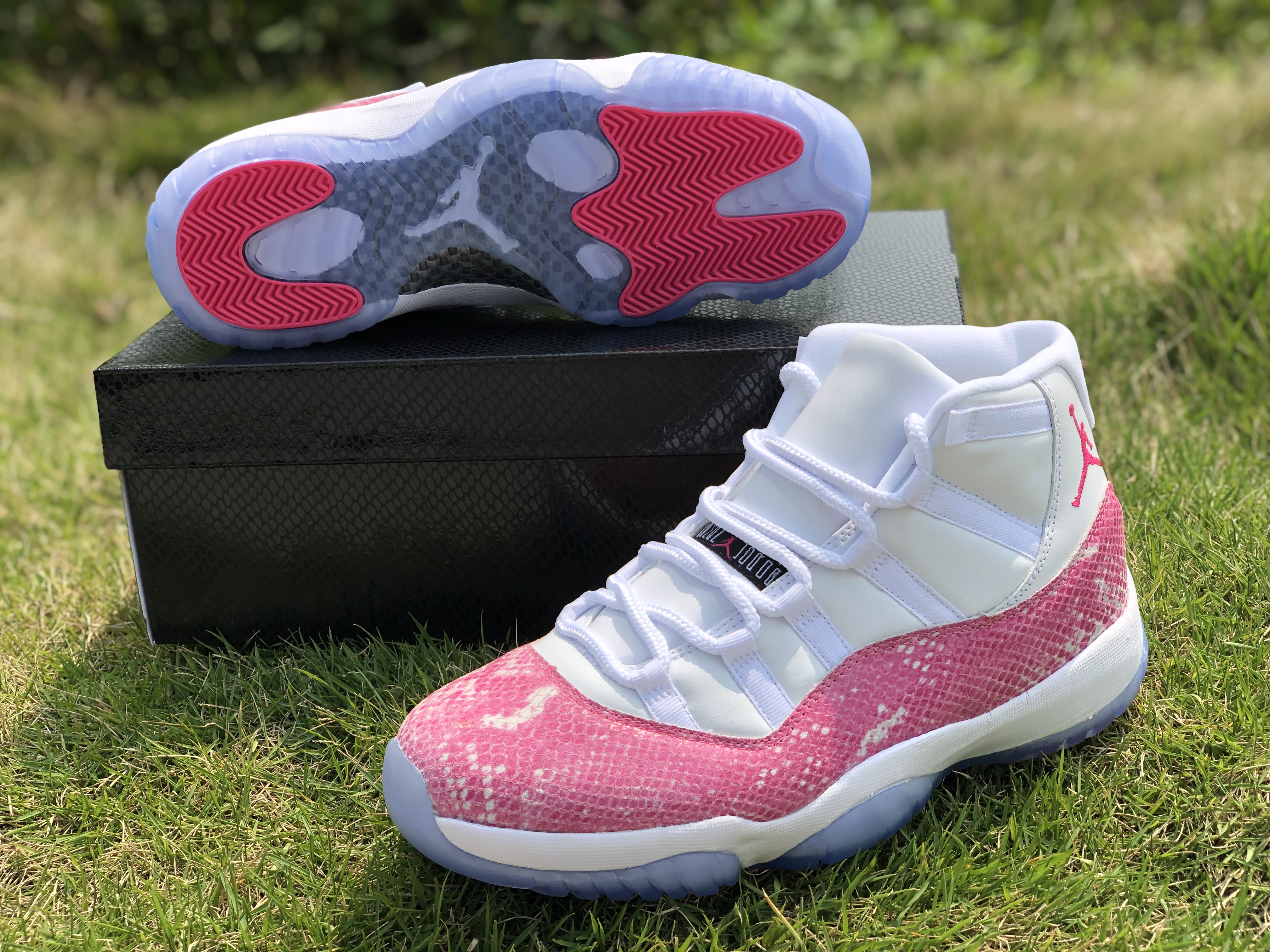 pink snakeskin jordans