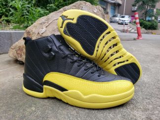 jordan 12 yellow and black for sale