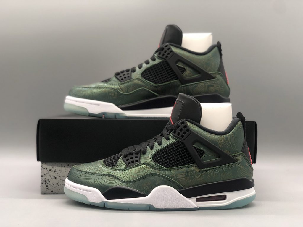 Jalen Ramsey x Air Jordan 4 ‘Laser’ Green Black For Sale The Sole Line