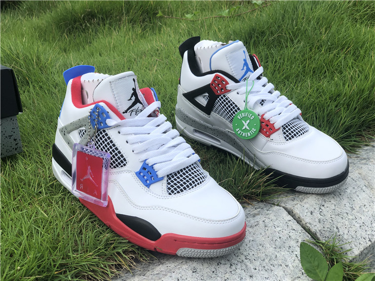 retro 4 white blue and red