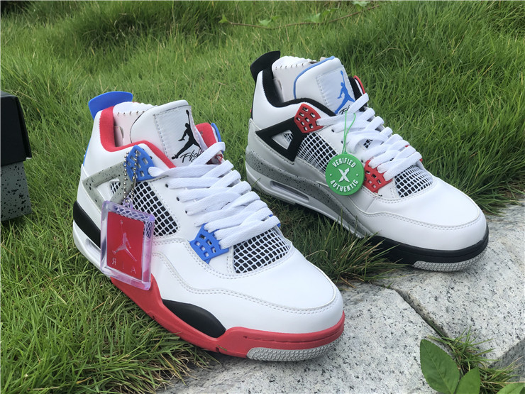 air jordan 4 retro white military blue fire red