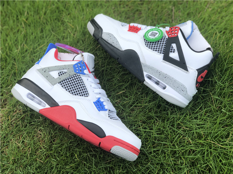 air jordan 4 retro se white military blue fire red