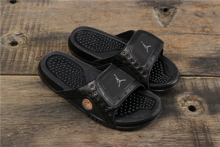 black jordan sandals