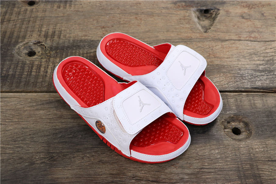 Air Jordan Hydro 13 Sandals Slippers White Red – The Sole Line