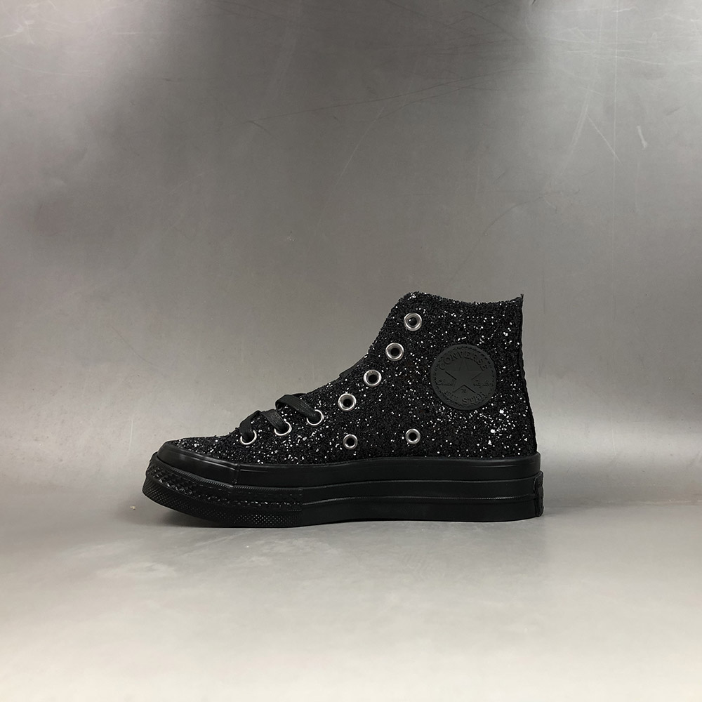 converse all star black glitter