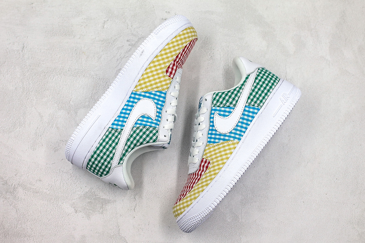 nike air force 1 pink blue green red