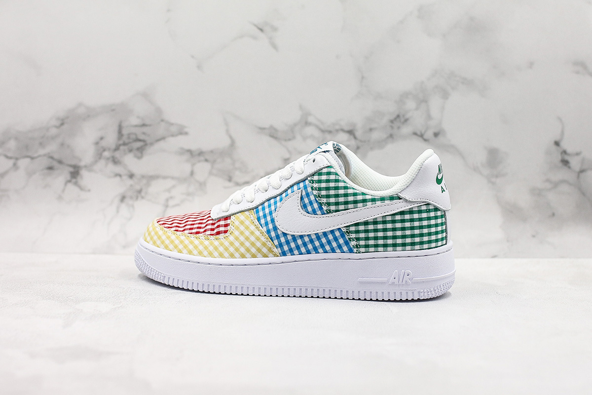 air force 1 pink green blue