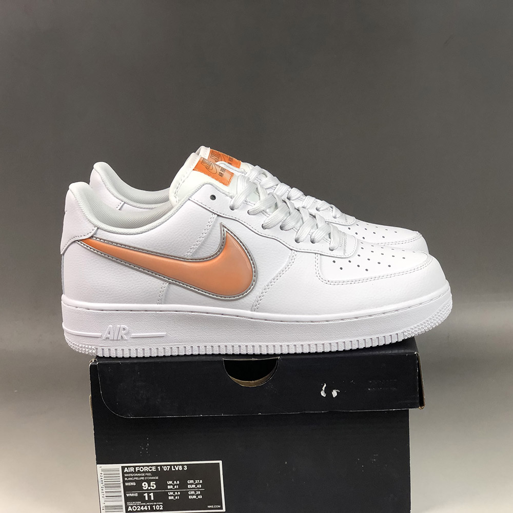 air force 1 oversized swoosh orange