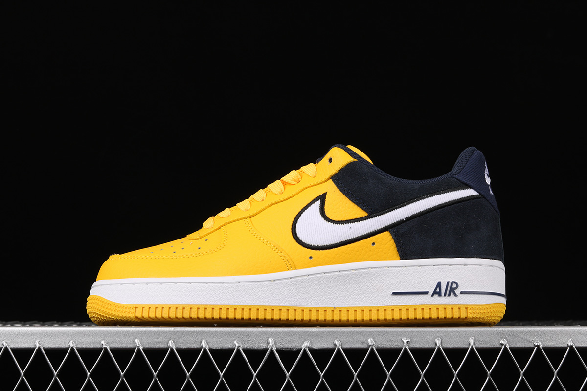 navy blue and yellow air force 1