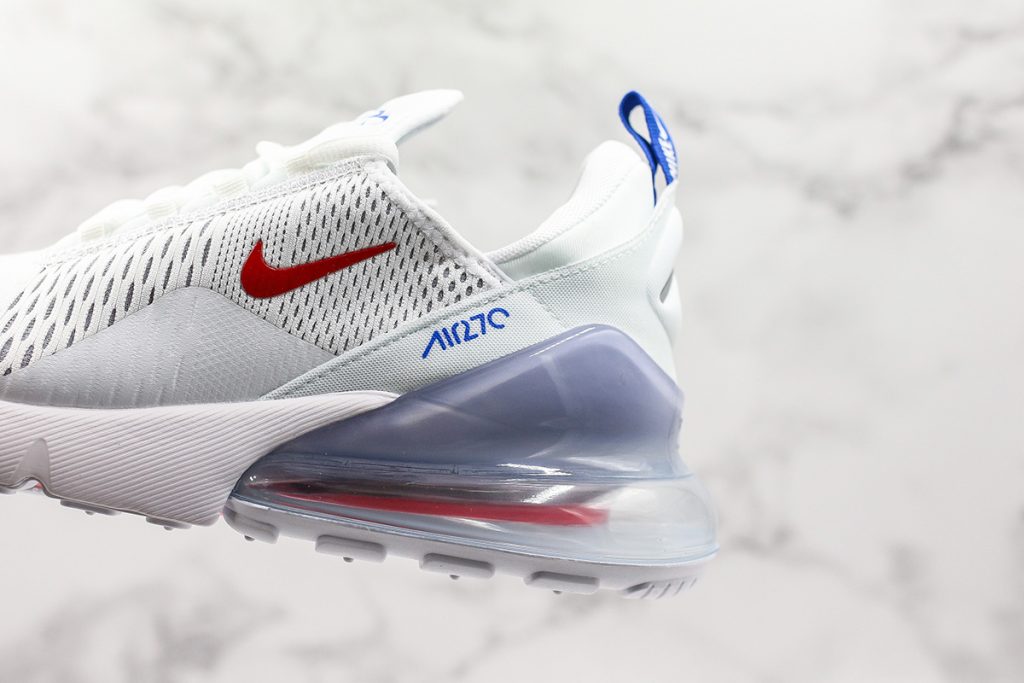 white and red nike air max 270