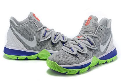 kyrie 5 grey white lime