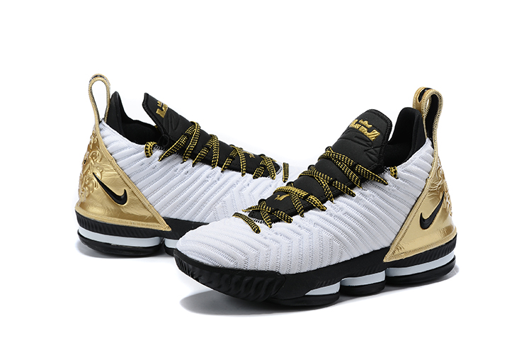 black white and gold lebrons