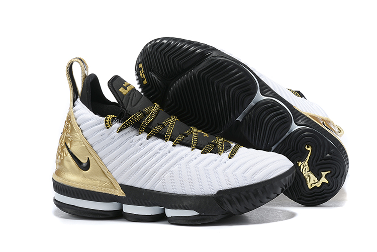 nike lebron 16 black and gold