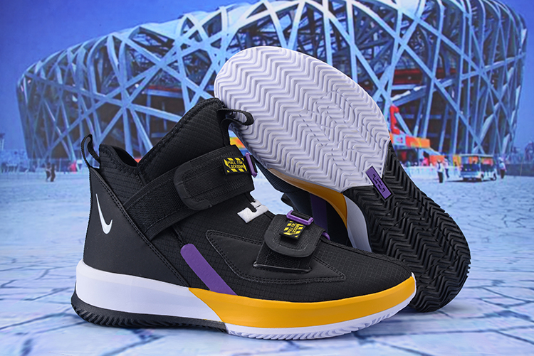 yellow and purple lebrons