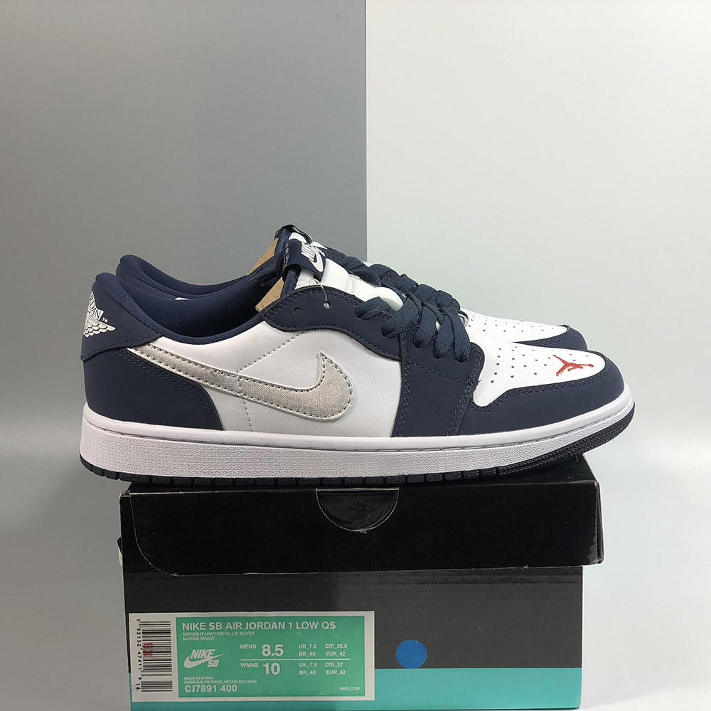 Nike SB x Air Jordan 1 Low “Midnight Navy” CJ7891-400 For Sale – The Sole Line