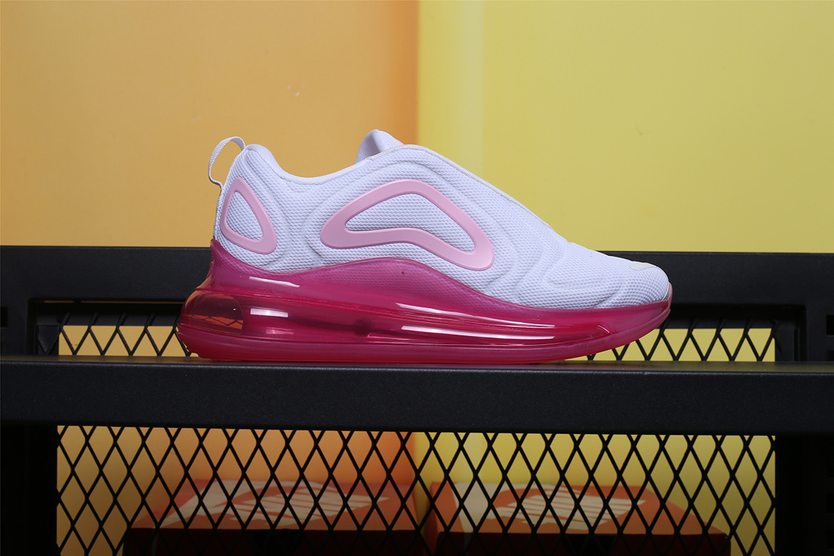 pink and white nike air max 720
