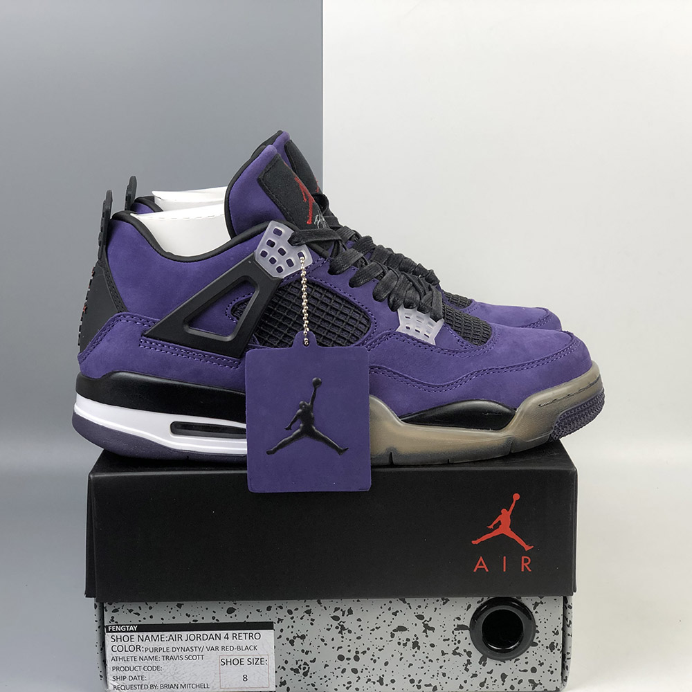 jordan 4s purple and black