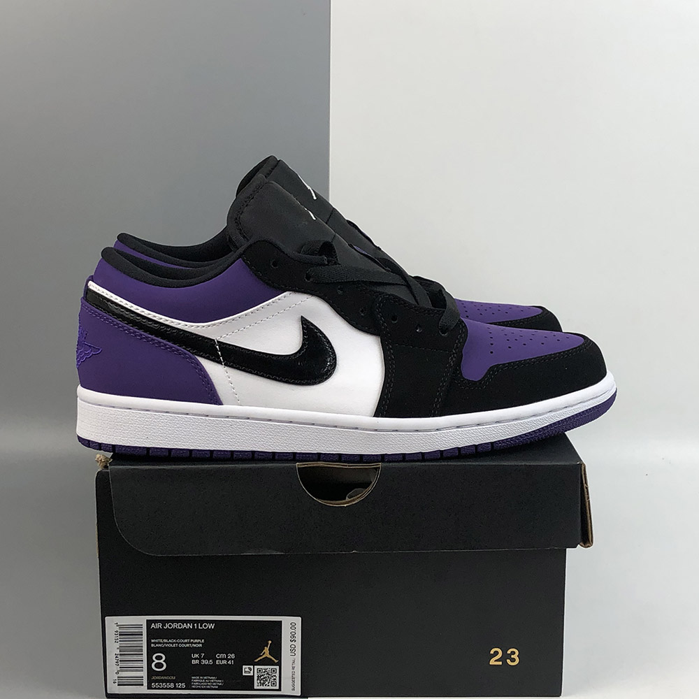 air jordan 1 low purple black white