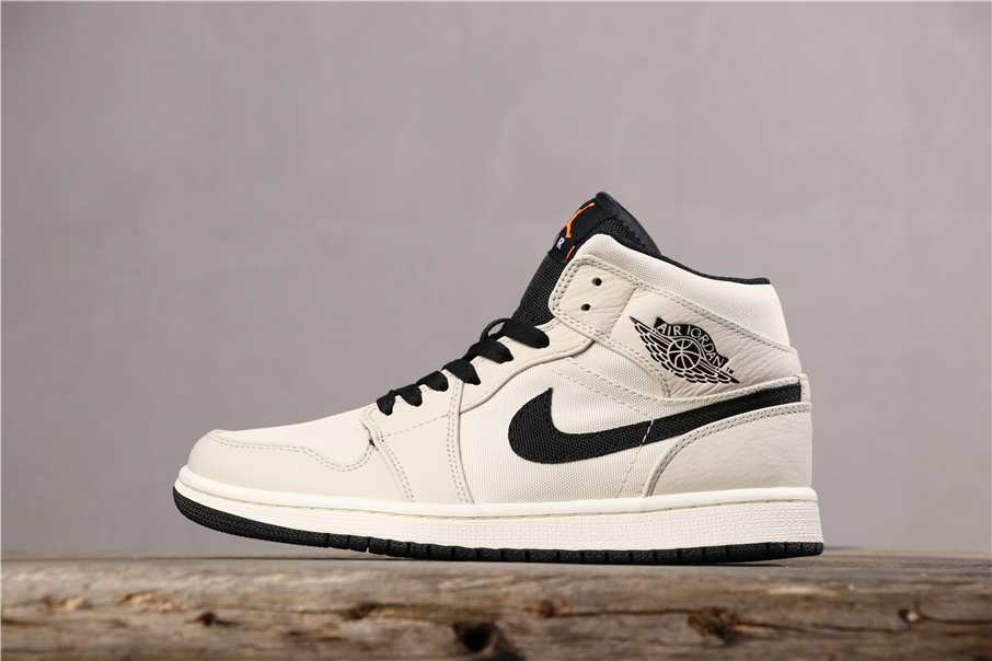 Air Jordan 1 Mid 'Canvas' Light Bone 