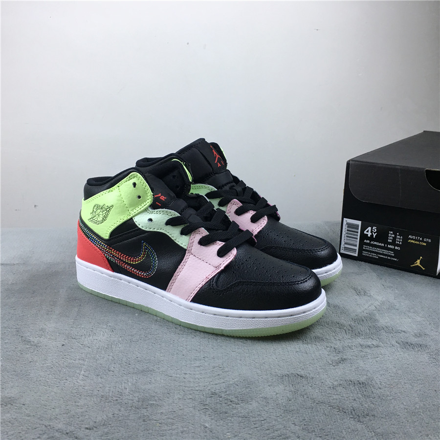 jordan 1 mid glow in the dark